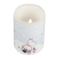Mumin blockljus LED 10 cm, Let it snow