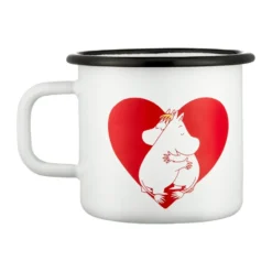 Mumin emaljmugg 37 cl, Heart