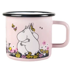 Mumin emaljmugg kram 37 cl, Rosa