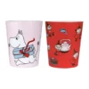 Mumin Lilla My tumblermuggar 20 cl 2-pack, Röd-rosa