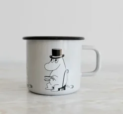 Muminpappa emaljmugg 37 cl, Grå