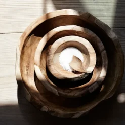 Muubs teak salladsskål 20 cm, Natur