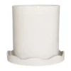 Nami kruka med fat Ø27 cm large, White