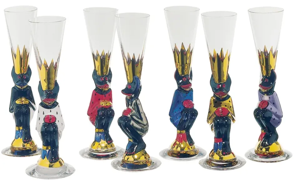 Nobel snapsglas 4 cl, blå