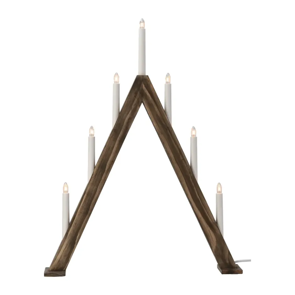 Nord adventsljusstake 60 cm, Mörkbetsad