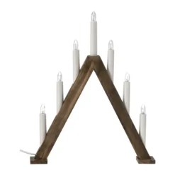 Nord adventsljusstake 40 cm, Mörkbetsad