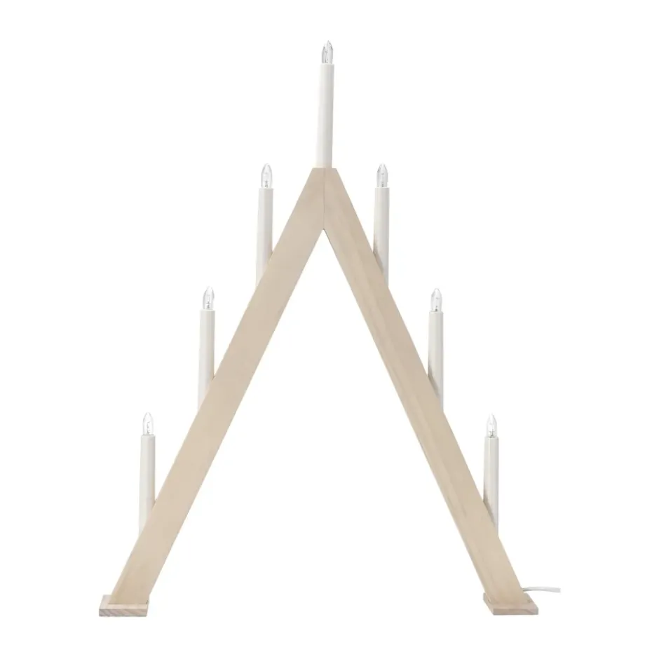 Nord adventsljusstake 60 cm, Vitlaserad