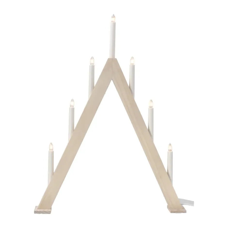 Nord adventsljusstake 60 cm, Vitlaserad
