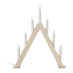 Nord adventsljusstake 40 cm, Vitlaserad