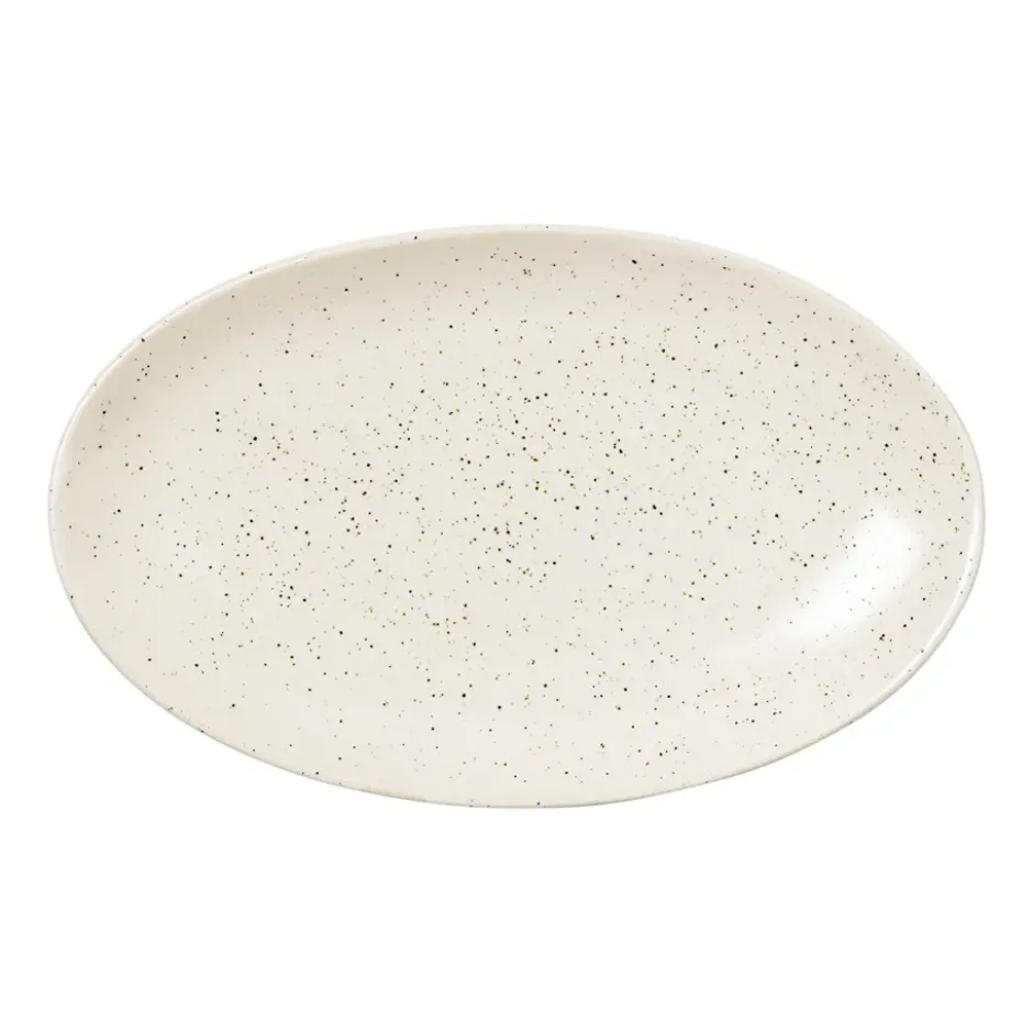 Nordic Vanilla fat ovalt 22 cm, Cream with grains
