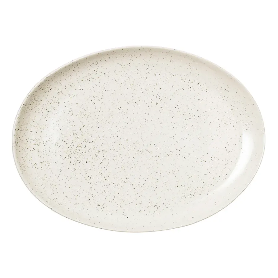 Nordic Vanilla fat ovalt 35,5 cm, Cream with grains