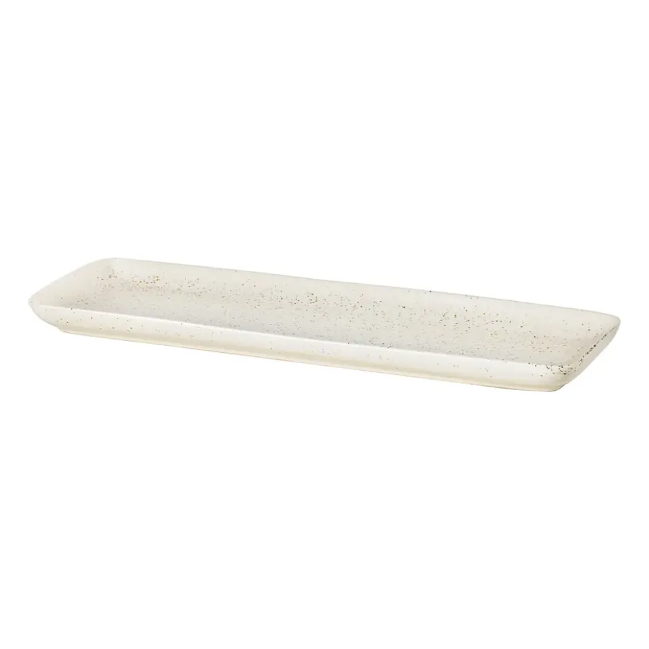 Nordic Vanilla fat rektangulärt 12,5x35 cm, Cream with grains