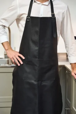 Nordwik förkläde läder, Svart
