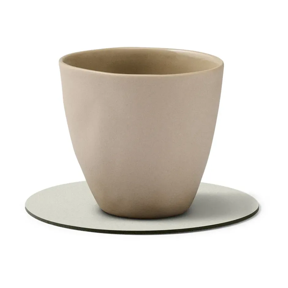 Nupo glasunderlägg circle vändbar 1 st, Linen-flint Grey