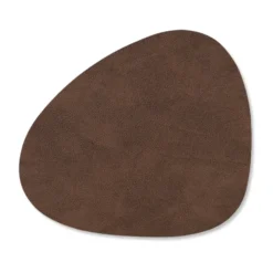 Nupo glasunderlägg curve, mörkbrun
