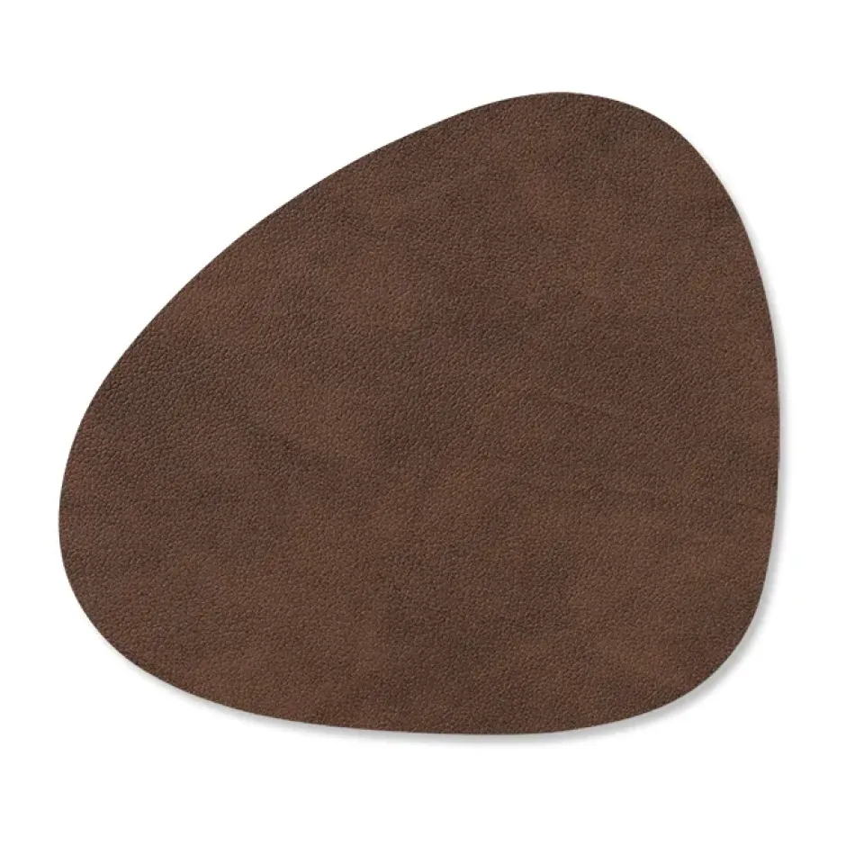Nupo glasunderlägg curve, mörkbrun