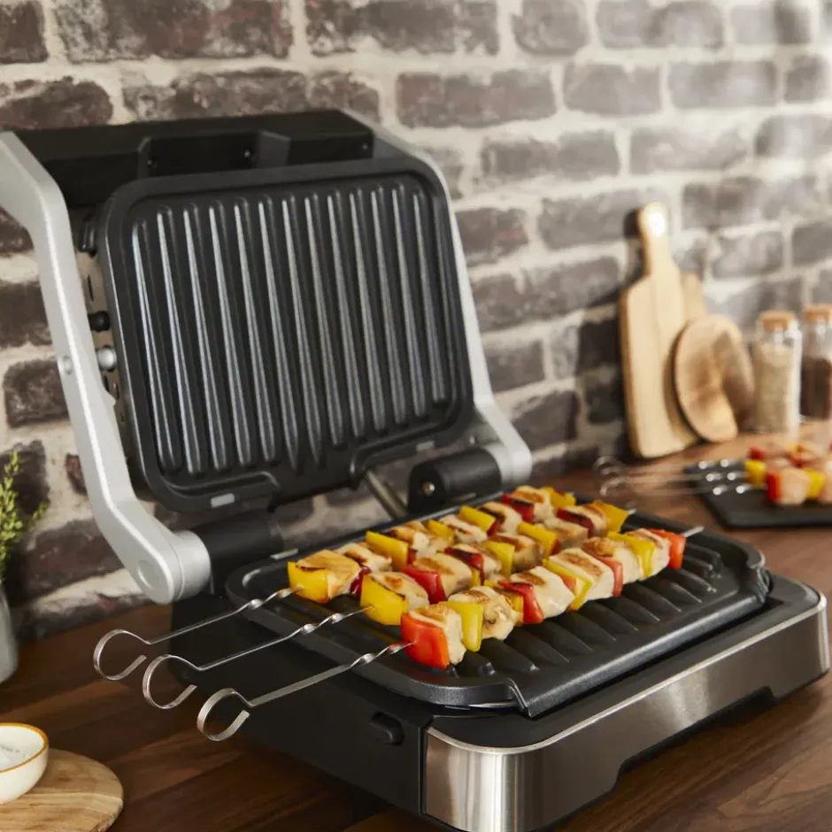 Optigrill GO772DS0 2-in-1 bordsgrill, Rostfritt stål
