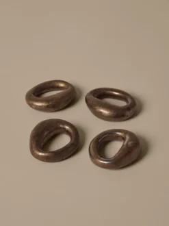 Orrith servettring 4-pack, Rustic bronze
