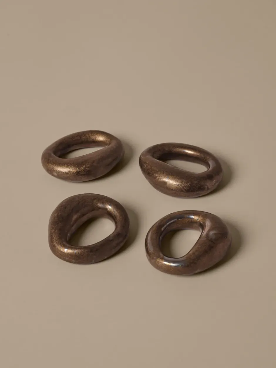 Orrith servettring 4-pack, Rustic bronze