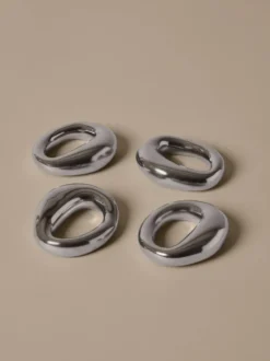 Orrith servettring 4-pack, Silver