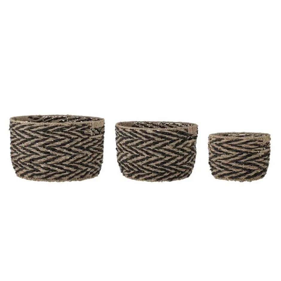 Othilde korg 3-pack, Svart