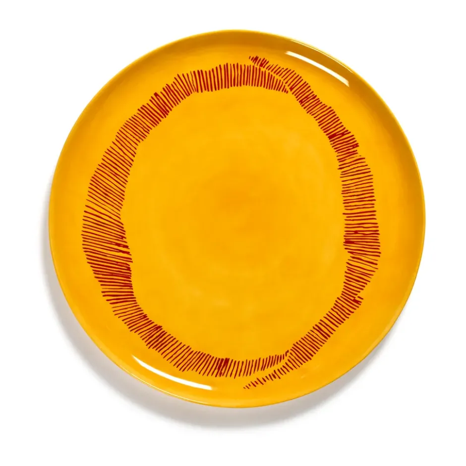 Ottolenghi Feast serveringsfat Ø35 cm, Yellow stripes-red