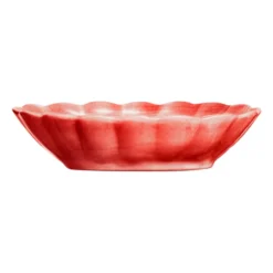 Oyster skål 18x23 cm, Röd