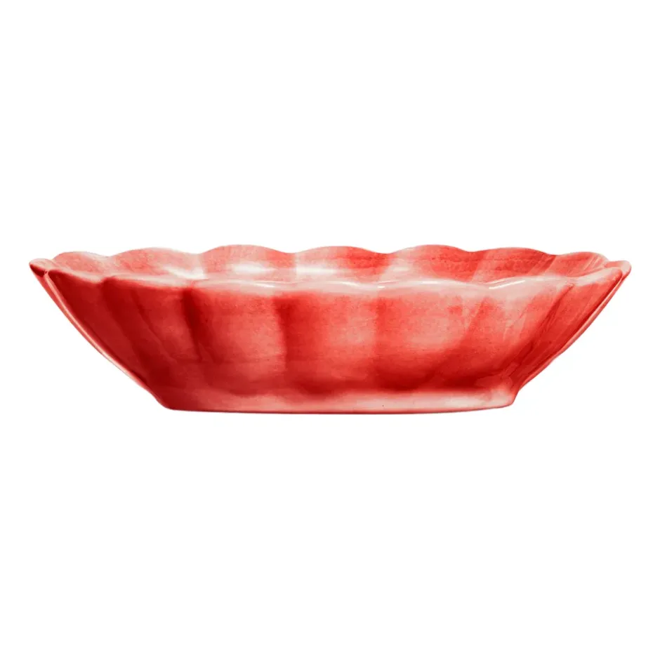 Oyster skål 18x23 cm, Röd