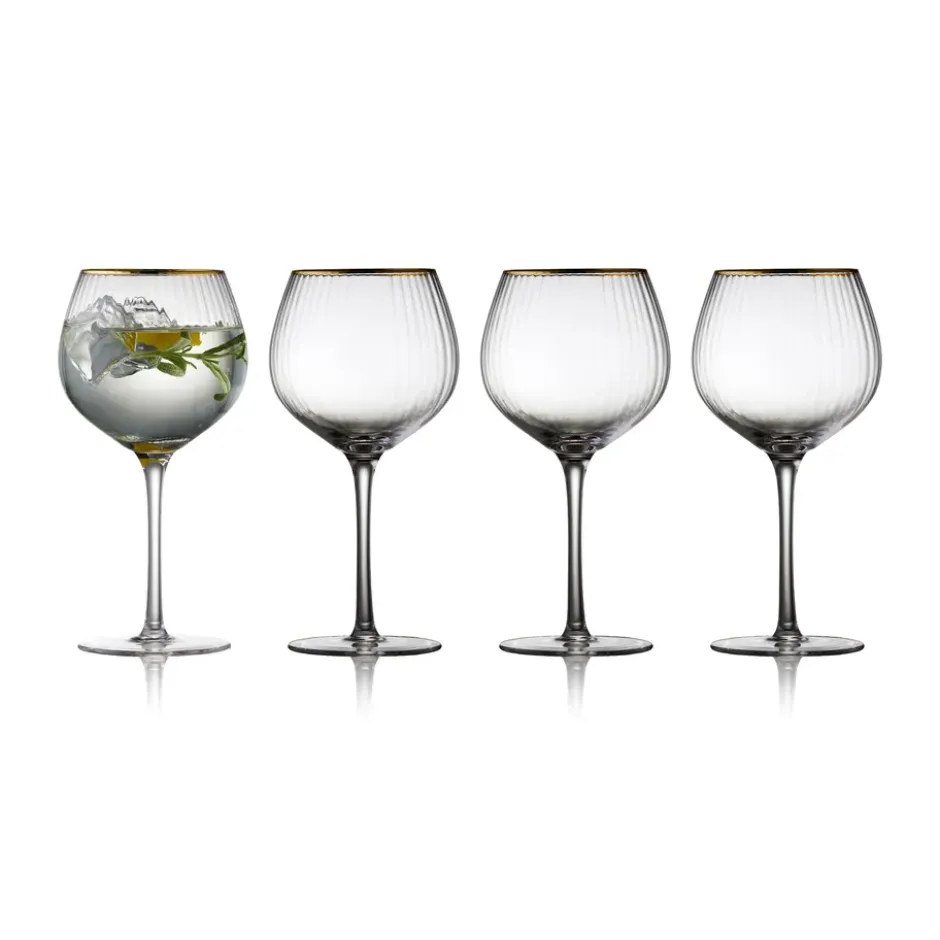 Palermo Gold gin & tonicglas 65 cl 4-pack, Klar-guld