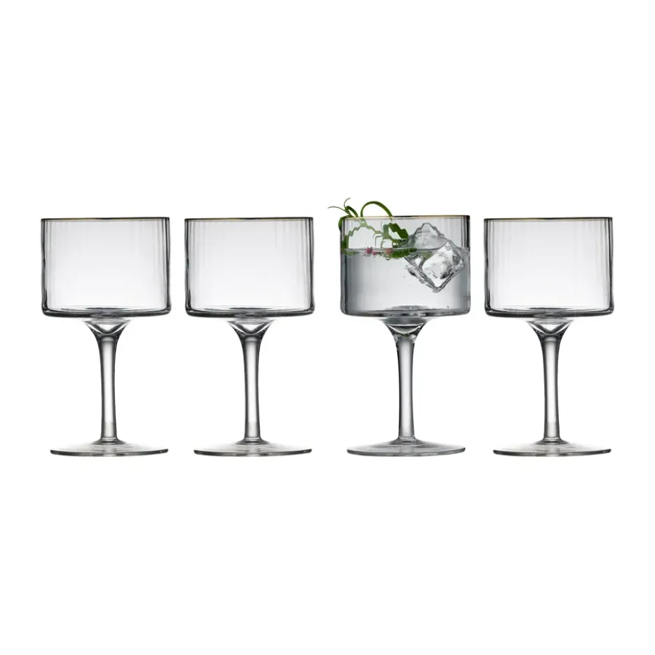 Palermo Gold gin & tonicglas 32 cl 4-pack, Klar-guld
