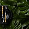 Panda matsked, Rostfritt stål-bambu