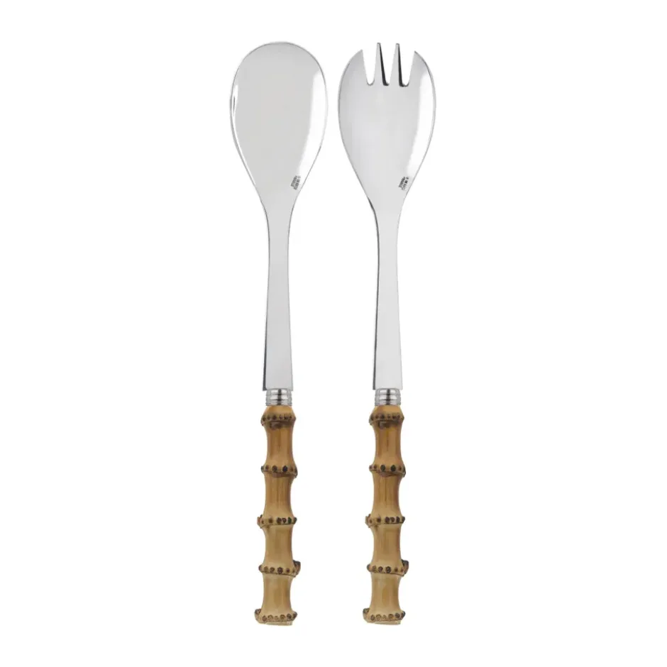 Panda salladsbestick 2 delar, Bamboo light