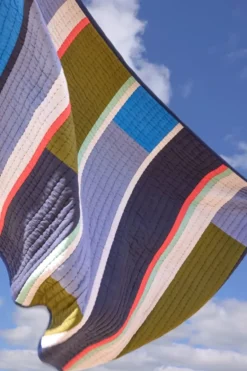 Pavilion pläd, Blue-multicolour, 140x200 cm