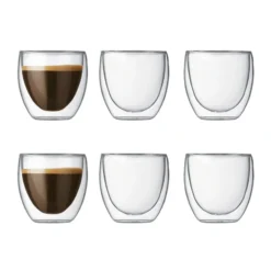 Pavina dubbelväggigt glas 6-pack, 8 cl