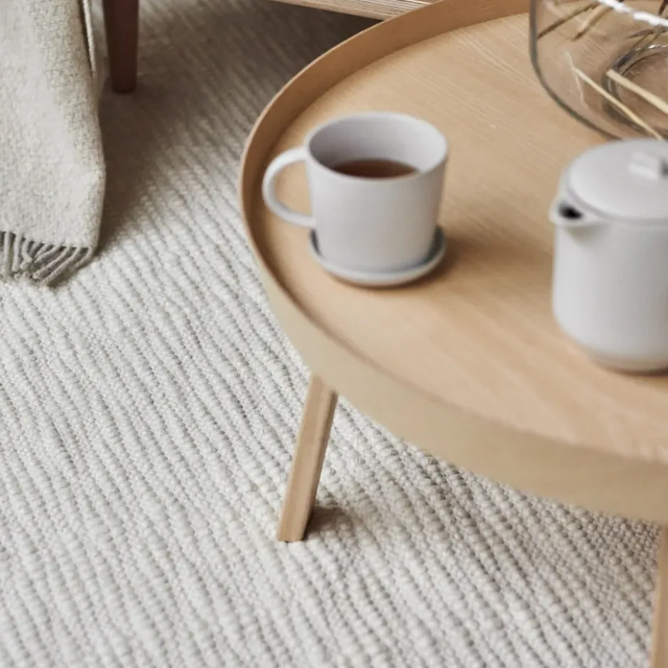 Pebble ullmatta vit, 80x240 cm