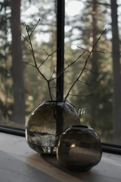 Pebble vas brun, Stor Ø28 cm