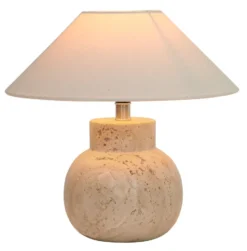 Pella bordslampfot, Travertine