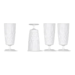 Picknick champagneglas plast 4-pack, Vit
