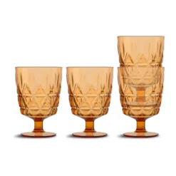 Picknick Juni plastglas 4-pack, Amber