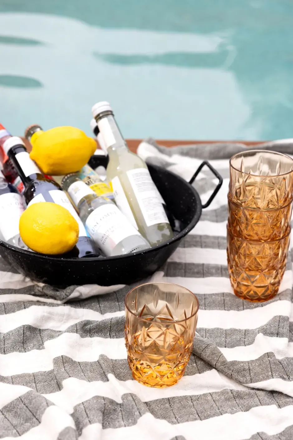 Picknick Juni vattenglas 28 cl 4-pack, Amber