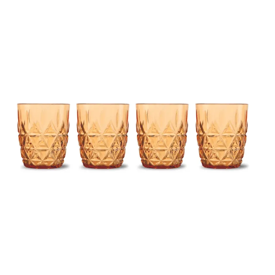 Picknick Juni vattenglas 28 cl 4-pack, Amber