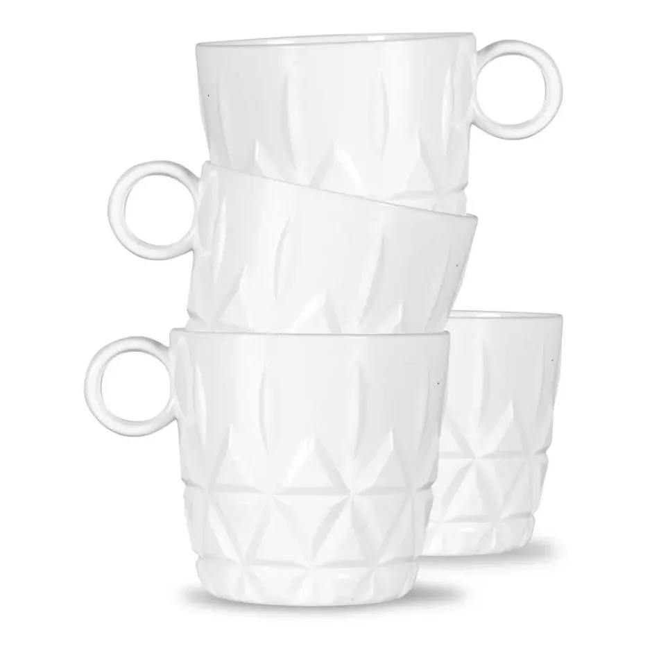 Picknick kaffekopp 4-pack, Vit