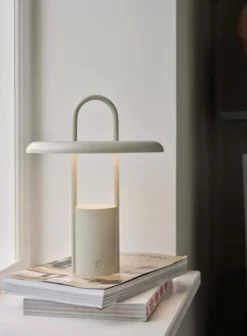 Pier LED-lampa portabel 25 cm, Sand