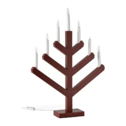 Pine adventsljusstake 62 cm, Röd