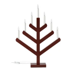 Pine adventsljusstake 62 cm, Röd