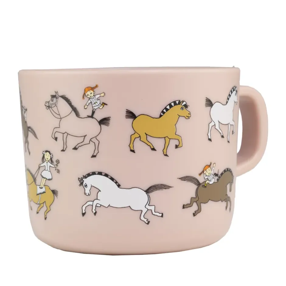 Pippi Cirkus mugg 25 cl, Rosa