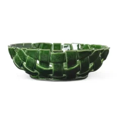 Plait skål Ø30 cm, Emerald green