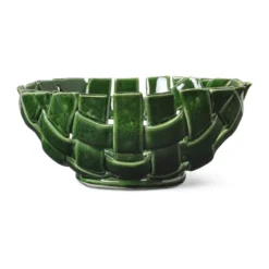 Plait skål Ø24 cm, Emerald green