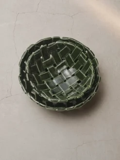 Plait skål Ø24 cm, Emerald green
