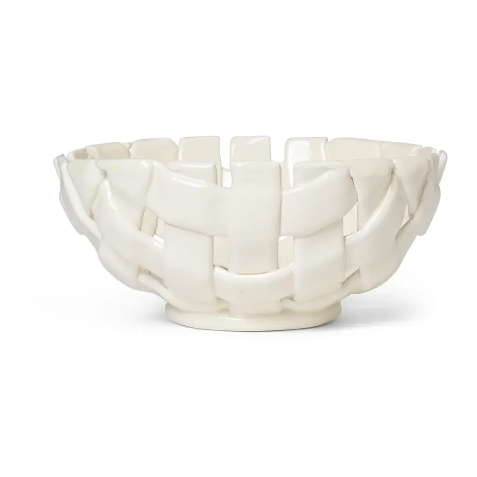 Plait skål Ø24 cm, Off white